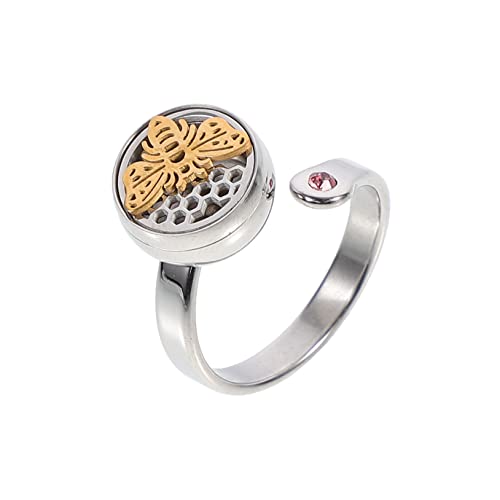 FRCOLOR Ätherisches Öl-ring Aus Edelstahl Offene Ringe Für Fingerdekor Langlebige Fingerringe Mit Ätherischen Ölen Für Party Und Tanzauftritte von FRCOLOR