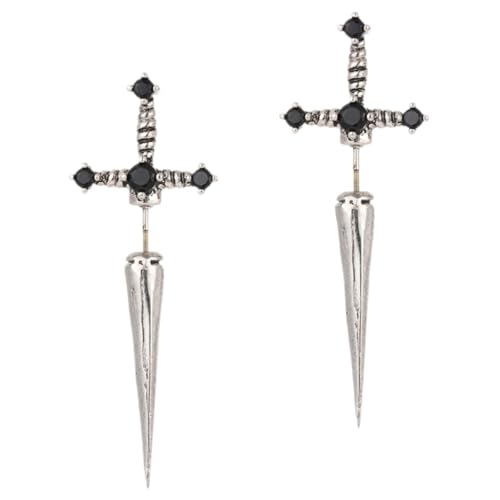 FRCOLOR Gothic Ohrringe Damen Dangle Ohrstecker aus Legierung Einzigartiges Punk Schmuck Accessoire für Alltag Party Urlaub Geschenkidee von FRCOLOR