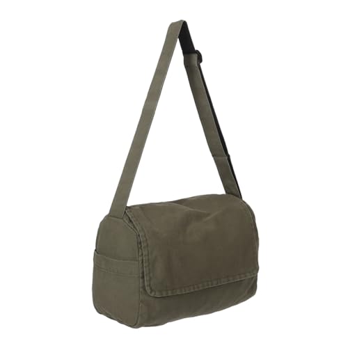 FRCOLOR Große Canvas Umhängetasche für Damen Vintage Hobo Crossbody Bag mit Geräumigem Innenfach Strapazierfähigem Segeltuch Verstellbarem Schulterriemen für College Alltag Business von FRCOLOR