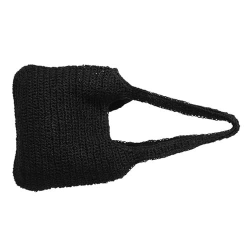 FRCOLOR Große Handgewebte Strohtasche Damen Leichter Sommer Strand Tote Bag mit Ergonomischen Schulterriemen Geräumige Modische Umhängetasche für Reisen Picknick Freizeit von FRCOLOR