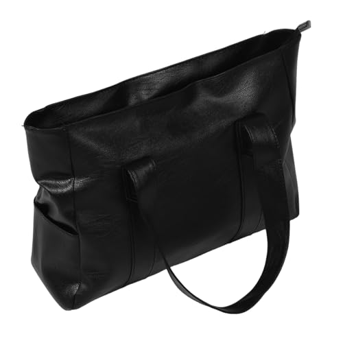 FRCOLOR Große PU Tasche Damen mit Reißverschluss Weiche Strapazierfähige Umhängetasche für Arbeit und Reisen Modischer Eleganter Stil Große Kapazität Praktische Schultertasche von FRCOLOR
