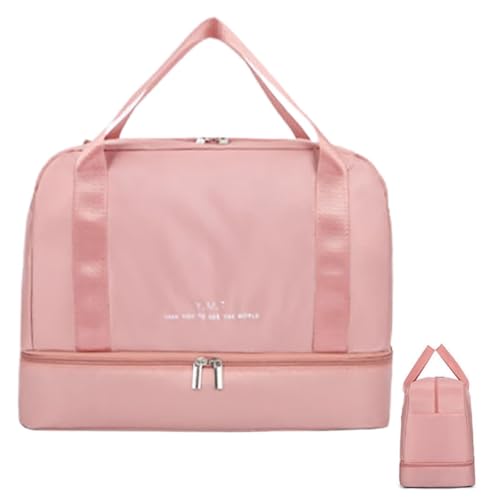 FRCOLOR Große Reisetasche für Damen und Herren Faltbare Sporttasche mit Nass und Schuhfach für Reisen und Fitness Robuster Tragbarer Reisebegleiter Groß von FRCOLOR