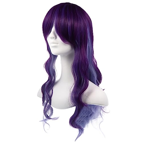 FRCOLOR Großes Welliges Langes Lockiges Haar Perücken Zur Haarverlängerung Maskerade-kopfbedeckung Weihnachtsfeier Perücke Haarschmuck Partybedarf Cosplay Damen Hochtemperaturdraht Violett von FRCOLOR