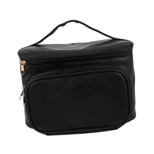 FRCOLOR Große wasserdichte Kosmetiktasche Damen PU Reise-Make-up-Organizer mit Tragegriff und Reißverschluss Leichter Kulturbeutel für Unterwegs Praktische Schminktasche für Frauen und von FRCOLOR