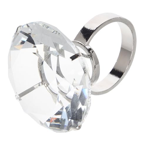 FRCOLOR Großer Diamantring Deko mit Funkelndem Glaseffekt Langlebiges Verlobungsring Ornament für Hochzeitsfeiern Jubiläen und Romantische Partydekorationen von FRCOLOR