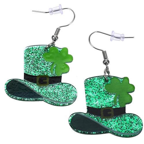 FRCOLOR Kleeblatt-ohrringe Für Damen St Patrick Day-accessoires Urlaubsschmuck Hut-dekor Tragbare Ohrringe Partyschmuck Ohrring-dekor Für Damen von FRCOLOR