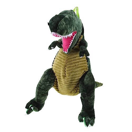 FRCOLOR Grüner Dinosaurier Rucksack Plüsch Kindergartenrucksack mit Großem Fassungsvermögen für Schule und Freizeit Lustiger Tier Schulranzen für Jungen und Mädchen Zufällige Farbe von FRCOLOR