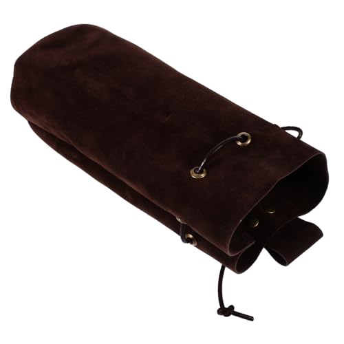 FRCOLOR Gürteltaschen für Damen Handtaschen Riementasche Beutel mit Kordelzug Taillenbeutel tragbare Hüfttasche Bauchtasche Cosplay-Beutel Gothic-Tasche Gürtelbeutel Fell wenden Kaffee von FRCOLOR