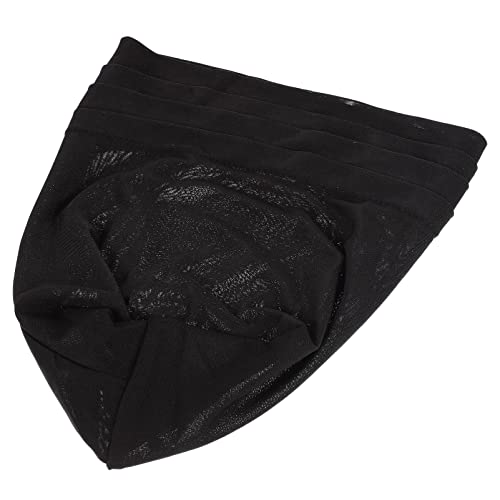 FRCOLOR Bonet Haar Häkelmütze Für Häkelhaare Schwarzer Fischerhut Hauben Wickeln Haar Schlafhaube Aus Baumwolle Und Hüte Für Bettwäsche Aus Baumwolle Black von FRCOLOR