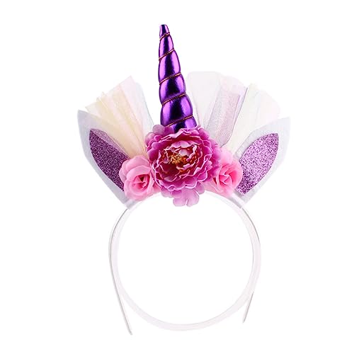 FRCOLOR Kopfschmuck Einhorn-stirnband Violett Mädchen Baby Haarschmuck von FRCOLOR