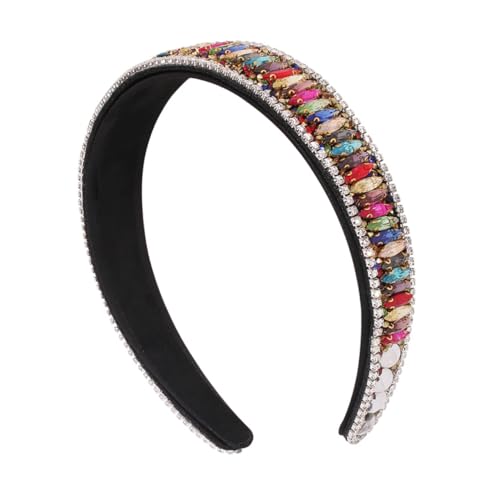 FRCOLOR Stylisches Frauenhaar-accessoire Vintage Haarreif Mit Bunten Kristallen Elegante Headband Für Damen Und Mädchen Für Besondere Anlässe Und Fotoshootings von FRCOLOR