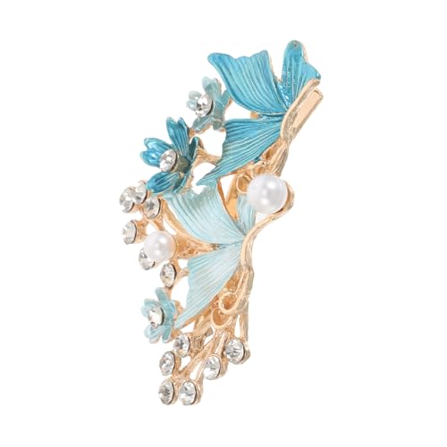FRCOLOR Haarblumenspangen Aus Metalllegierung Mit Künstlichen Blumen Und Detailreicher Emaille-bemalung Für Damen Vintage-haarspange Mit Glitzernden Strasssteinen Und Kunstperlen Als von FRCOLOR