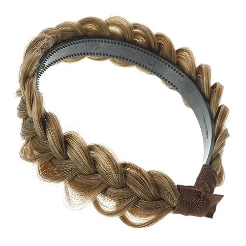 FRCOLOR Kopfschmuck Für Frauen Synthetisches Geflochtenes Kopfschmuck Für Mädchen Damen-stirnband Perücken Zopf Haarband Böhmischer Geflochtener Kopfschmuck Rutschfest Fräulein Harz von FRCOLOR