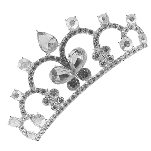 FRCOLOR Haarkamm Mit Kristallkrone Dekorationen Mini-kamm Kleiner Kamm Mädchen Kostüm Blumenprinzessin Stirnband Braut Als Dekoration Strauß Meerjungfrau Haar Party Weiß Legierung Strass von FRCOLOR