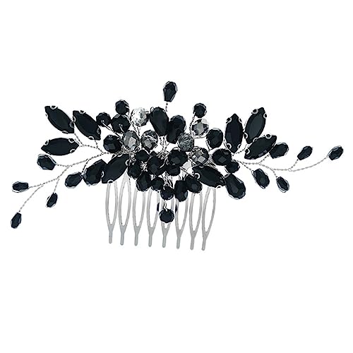 Eleganter Schwarzer Haarschmuck Mit Kristallen Perfekt FüR Hochzeiten Braut-Und Brautjungfern Einzigartiges KopfstüCk FüR Besondere AnläSse von FRCOLOR