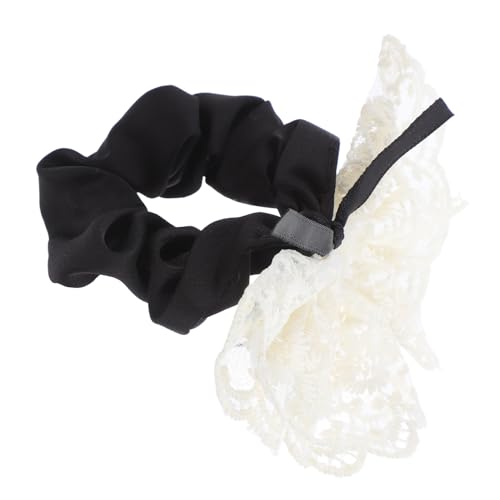 FRCOLOR Pferdeschwanz-halter Mit Spitze Für Damen Mädchen Elastische Haargummis Rutschfeste Haar-accessoires Haarbänder Mit Schleife Für Verschiedene Frisuren von FRCOLOR