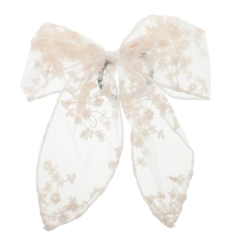 FRCOLOR Haarnadel Aus Spitze Haargummi Für Mädchen Dehnbare Haargummis Haarpflegezubehör Haarschleifen Bogenhaarseile Haarhalter Kleine Scrunchies Bänder Für Haare Dünne Haargummis Beige von FRCOLOR