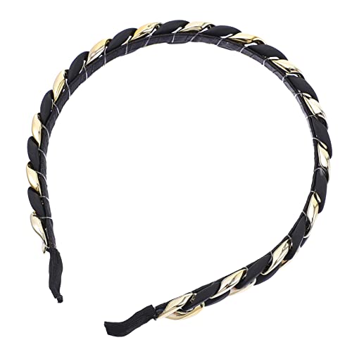 FRCOLOR Haarnadel Haarschmuck für Damen schwarzes Haarband Stirnband aus Harz Haarband aus Harz goldene Ketten geflochtene Haargummis selbstgemacht die Kamm Kopfbedeckung Braut von FRCOLOR