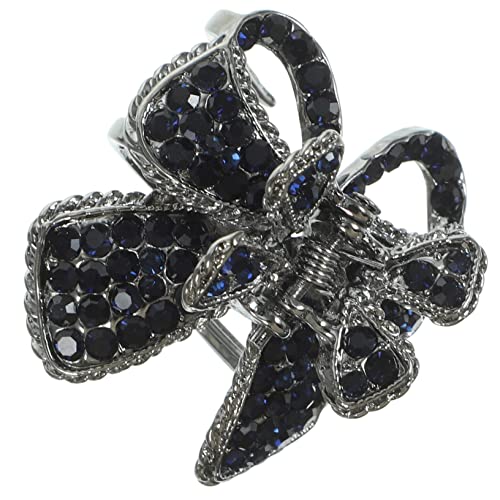 FRCOLOR Haarnadel Kiefer Zubehör lockig Schnalle Haarspangen mit Haarspange Netz Haarschmuck für Damen Haarmanschetten kleine Haarspange hoher Pferdeschwanzhalter Strasssteine Blue von FRCOLOR