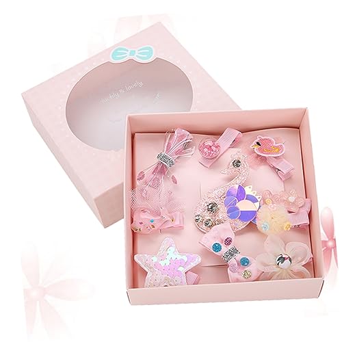 FRCOLOR Haarnadeln Set Box Für Kinder Mädchen 10 Stücke Baby Haar Clips Legierung Snap Farbe von FRCOLOR