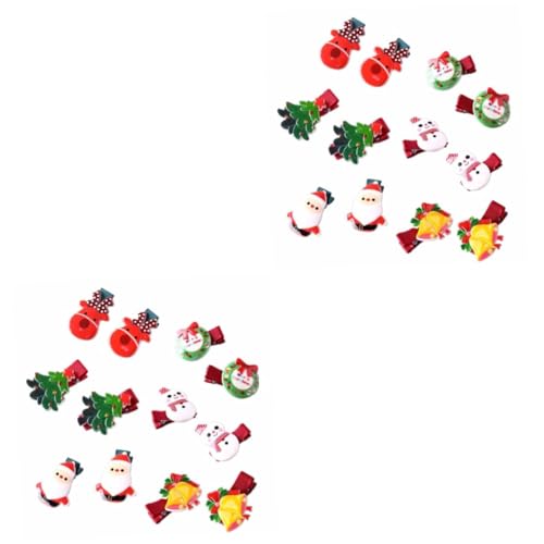 FRCOLOR Haarschmuck Für Kinder Weihnachtsmann Haarspangen 12 Paare Haarschmuck Haarnadel Weihnachten Alles Inklusive Ausgabekarte Kind Festliche Haarspangen Haarspangen Für Kleinkinder von FRCOLOR