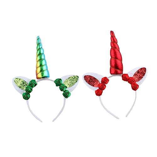 FRCOLOR Rosafarbene Haarreifen Kopf Boppers St Pattys Day Zubehör Flash-kostüm Einhorn Kostüm Stirnband Einhorn Verkleiden Sich Einhorn Horn Haar Dekor Haarschmuck Patrick Prinzessin Baby von FRCOLOR