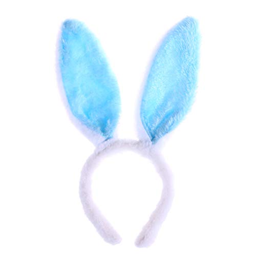 FRCOLOR Haarschmuck Haarband für Ostern Haarband für Party Haarband mit Kaninchenohren Tierohr-Plüsch-Kopfbedeckung Eselsohren Hundeohr Hasenohren Stirnband Ohren Haarbänder Blue von FRCOLOR