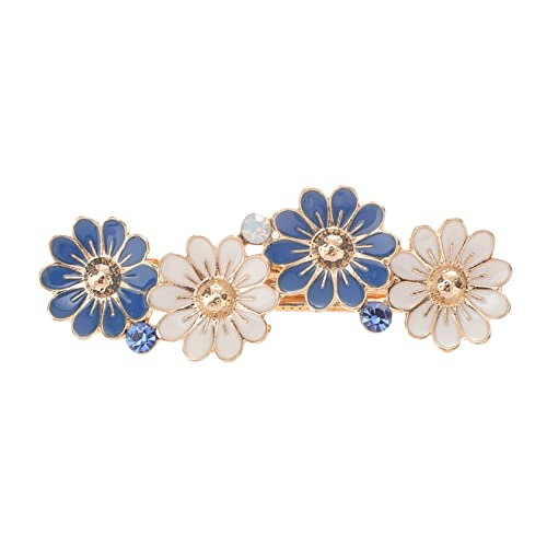 FRCOLOR Haarschmuck Mit Blumen Hochzeit Brautschmuck Brautkopfschmuck Für Die Hochzeit Modische Haarspange Blumen-haarnadel Haarspangen Aus Metall Mädchen Seitenclip Gänseblümchen von FRCOLOR