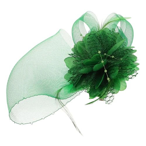 FRCOLOR Haarschmuck Mit Blumenmuster – Eleganter Stirnbandhut Für Hochzeitsgäste Fascinator-hut Für Die Braut Organza-kopfbedeckung Für Frauen von FRCOLOR