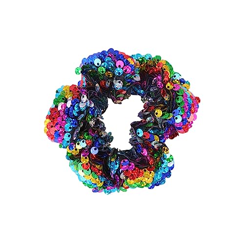 FRCOLOR Haargummi Seile Scrunchie Haargummis Für Damenhaar Weihnachtshaarbänder Haarschmuck Haargummi Pailletten Zopfgummi Boho Haarbänder Armbänder Pferdeschwanz-seil Mädchen Kind von FRCOLOR