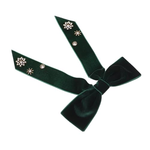 FRCOLOR Haarspange Mit Samtschleife Strass Haarspangen Vintage Haarspangen Mit Schleife Damen Haarschleifen Für Frauen Samt Haarschleifen Für Mädchen Samt Haarnadel Mit Schleife von FRCOLOR