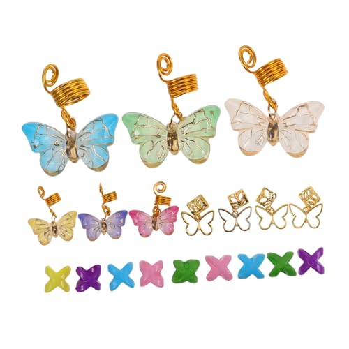 FRCOLOR 20stücke Schmuck Für Locs Dreadlock Haar Und -accessoires Dekoration Mit Schmetterling- Für Frauen von FRCOLOR