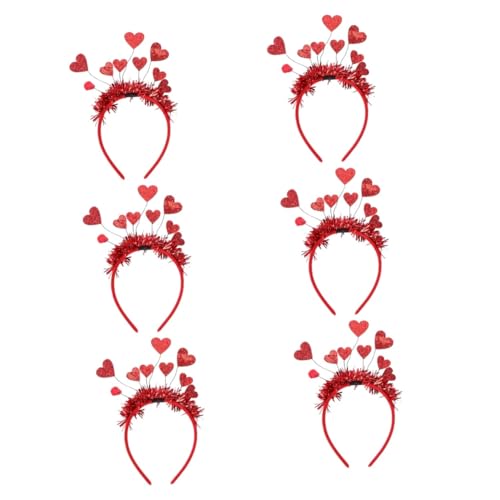 FRCOLOR 6 Stk Valentinstag Stirnband Valentine Pailletten Stirnband Herz Pailletten-kopfschmuck Für Frauen Schöner Haarreif Sonnenbrillen-stirnband Für Frauen Leiner Liebe Damen Filzstoff von FRCOLOR