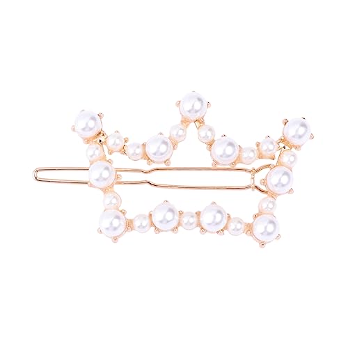 FRCOLOR Dekorative Haarspangen Für Damen Geometrische Haarnadel Krone Haarnadel Haarspangen Für Frauen Weiß Perle Mode Kind von FRCOLOR