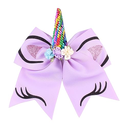 FRCOLOR Haarspangen Für Kinder Accessoires Für Mädchen Fliege Haarring Einhorn Haarspange Haarschmuck Krawatte Violett Kind Haarnadel von FRCOLOR