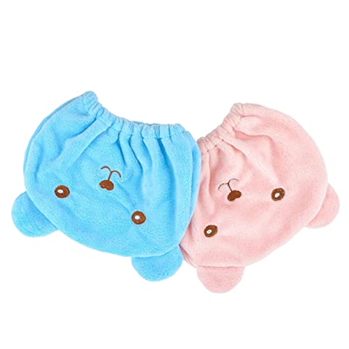 FRCOLOR Haartrockner-handtücher-mütze Weiches Fleece Trockene Haarkappe Badekappe Für Die Dusche Bequeme Duschkappe Zufällige Farbe von FRCOLOR