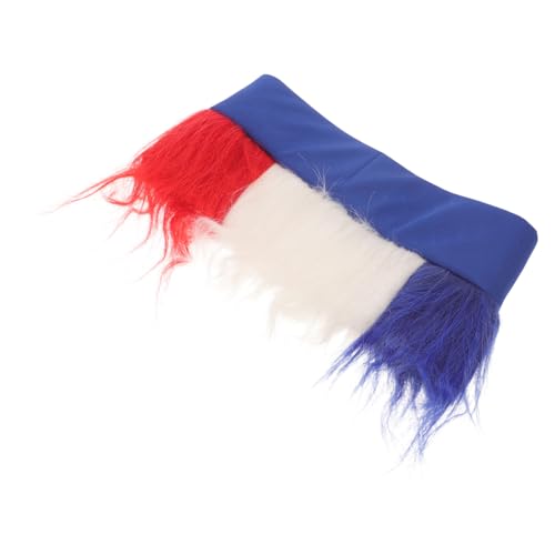 FRCOLOR Fußball Perücke Rot Und Blau Partygeschenk Kunsthaarperücke Für Fußballfans Cosplay Halloween Geburtstagsfeiern Maskenbälle von FRCOLOR