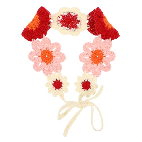 FRCOLOR Häkel Stirnband mit Blumenmuster für Damen und Mädchen Boho Haarband Leichtes Accessoire für Partys und Alltag Verleiht Jedem Look eine Note von FRCOLOR