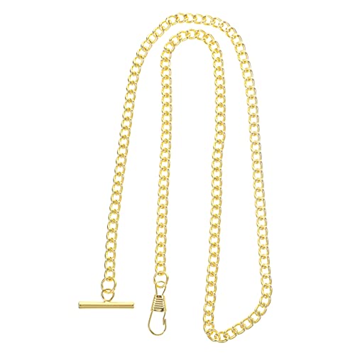 FRCOLOR Taschenuhrkette Aus Metall Robuste Kleiderschnallenkette Für Damen Und Herren Goldfarbene Hängekette Für Taschenuhren Stilvolles Bekleidungsaccessoire Für Jeans Und Handtaschen von FRCOLOR