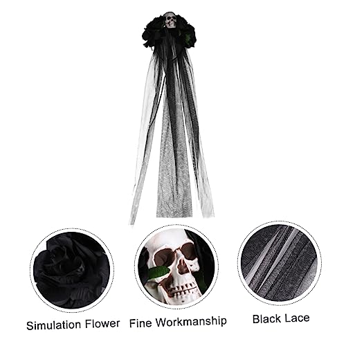 FRCOLOR Veil Skull Hair Band Für Halloween Krone Haaraccessoires Für Kostümparty Und Und Leicht Zu Tragen Und Vielseitig Einsetzbar von FRCOLOR