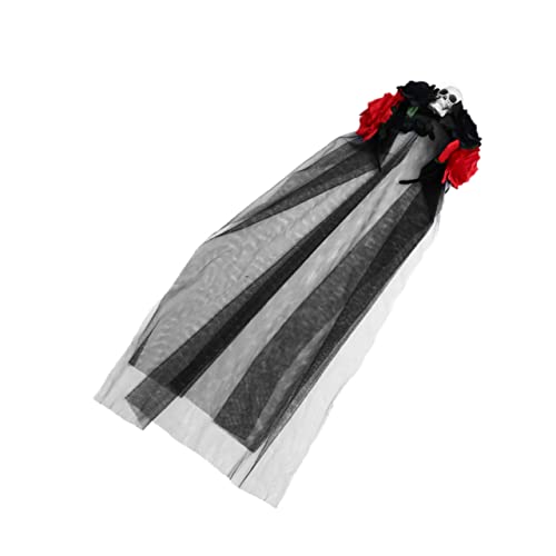 FRCOLOR Halloween Kopfband Mit Blumen Und Schleier Schauriges Totenschädel Design Für Partys Und Kostüme Vielseitige Verwendung Für Und Veranstaltungen von FRCOLOR