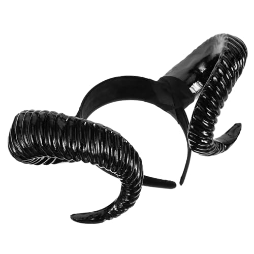 FRCOLOR Halloween Kopfband Mit Schafshörnern Dekorative Haaraccessoires Für Halloween Feiern Kostüme Cosplay Leicht Und Tragbar Für Erwachsene von FRCOLOR