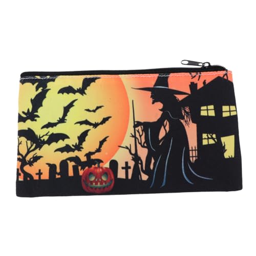 FRCOLOR Halloween-Kosmetiktasche Kleine Schminktasche mit Reißverschluss Gruselige Kosmetiktasche Halloween Makeup Bag Halloween Cosmetic Bag Kosmetiktaschen für Damen Telefon Brieftasche von FRCOLOR