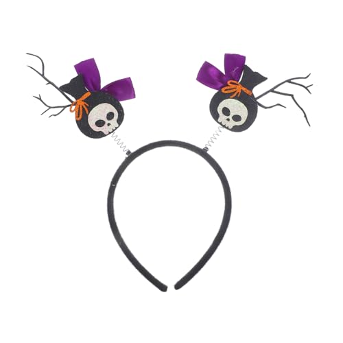 FRCOLOR Halloween Skull Haarreif Lustiger Party Haarreif aus Filz für Kostümpartys Fotorequisiten und Schulveranstaltungen Wiederverwendbar Halloween Outfits und Make Up von FRCOLOR