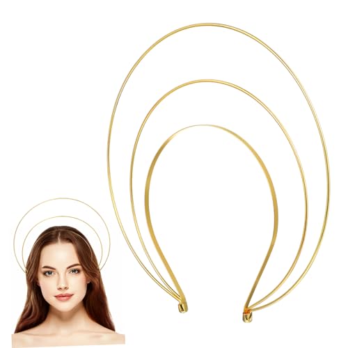 FRCOLOR Halo Krone Halo Kopfbedeckung Halloween Kostüm Braut Tiara Boho Hochzeit Zubehör von FRCOLOR