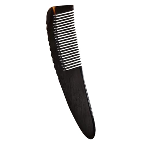 FRCOLOR Handgefertigter Ochsenhornkamm Breiter Haarkamm Für Damen Und Herren Antistatischer Massagekamm 15-18cm Für Locken Und Dünnes Haar Pflege Tool von FRCOLOR