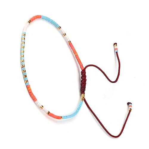 FRCOLOR Handgefertigtes Perlenarmband für Damen Herren Verstellbares Freundschaftsarmband für Festivals Besondere Anlässe Passt zu Jedem Outfit von FRCOLOR