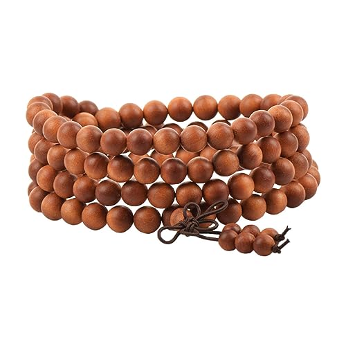 FRCOLOR Handgefertigtes Sandelholz Perlenarmband Perlen Schlichtes Design Modisches Unisex Armband für Damen und Mädchen Vielseitig für Alltag Party und von FRCOLOR