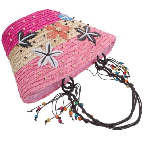 FRCOLOR Handgewebte Strandtasche mit Stilvolle Umhängetasche für Damen Rosa für Strand Shopping und Freizeitaktivitäten FRCOLOR Handgewebte Strandtasche mit Stilvolle Umhängetasche für Damen Rosa für Strand Shopping und Freizeitaktivitäten von FRCOLOR