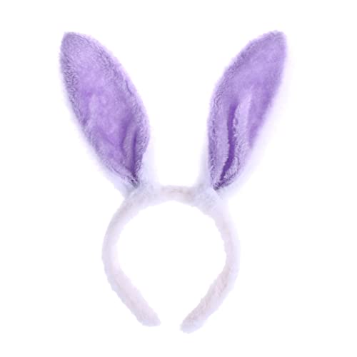 FRCOLOR Hasen-Stirnband Kaninchenzubehör für Kaninchen im Innenbereich Hasenkostüm Stirnband mit Clips tierhaarreifen stirnband Hasenohren Stirnband Ohren Haarbänder Weiß von FRCOLOR